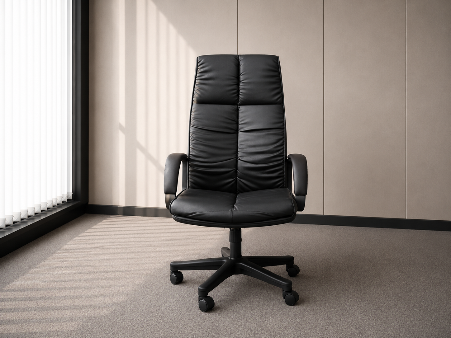 Office chair, executive chair, leather seat, black_UT5A1R5M5Q