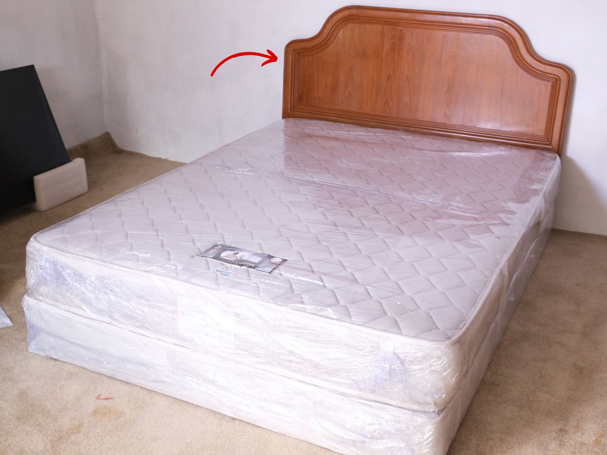 หัวเตียง โครงไม้สัก สีดำ,ขาว,น้ำตาล (Headboard) 4 ฟุต / 5 ฟุต / 6 ฟุต (115)