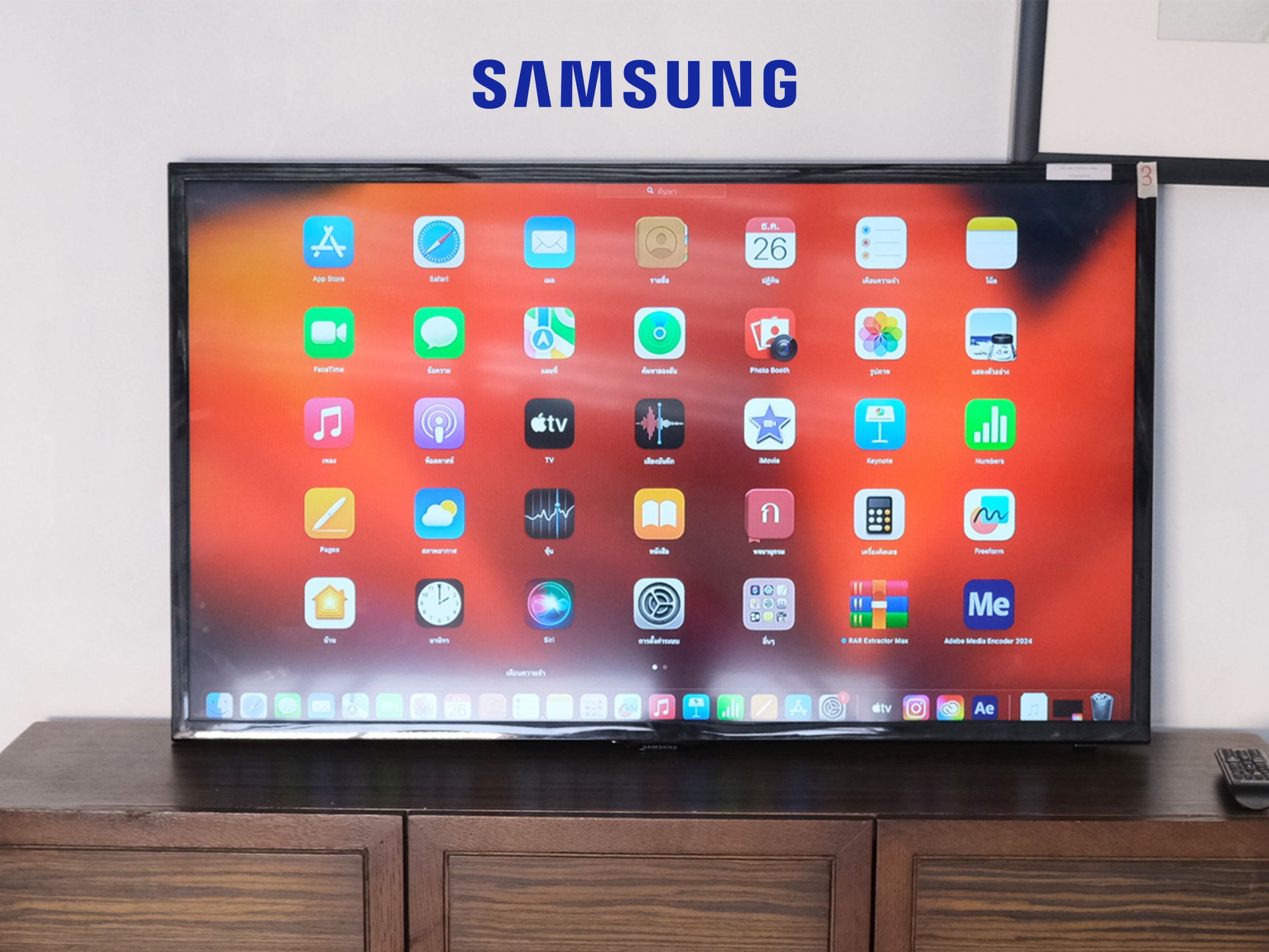 tv samsung led backlight 40นิ้ว รุ่น  ua40f5000ar แขวนผนัง (1)