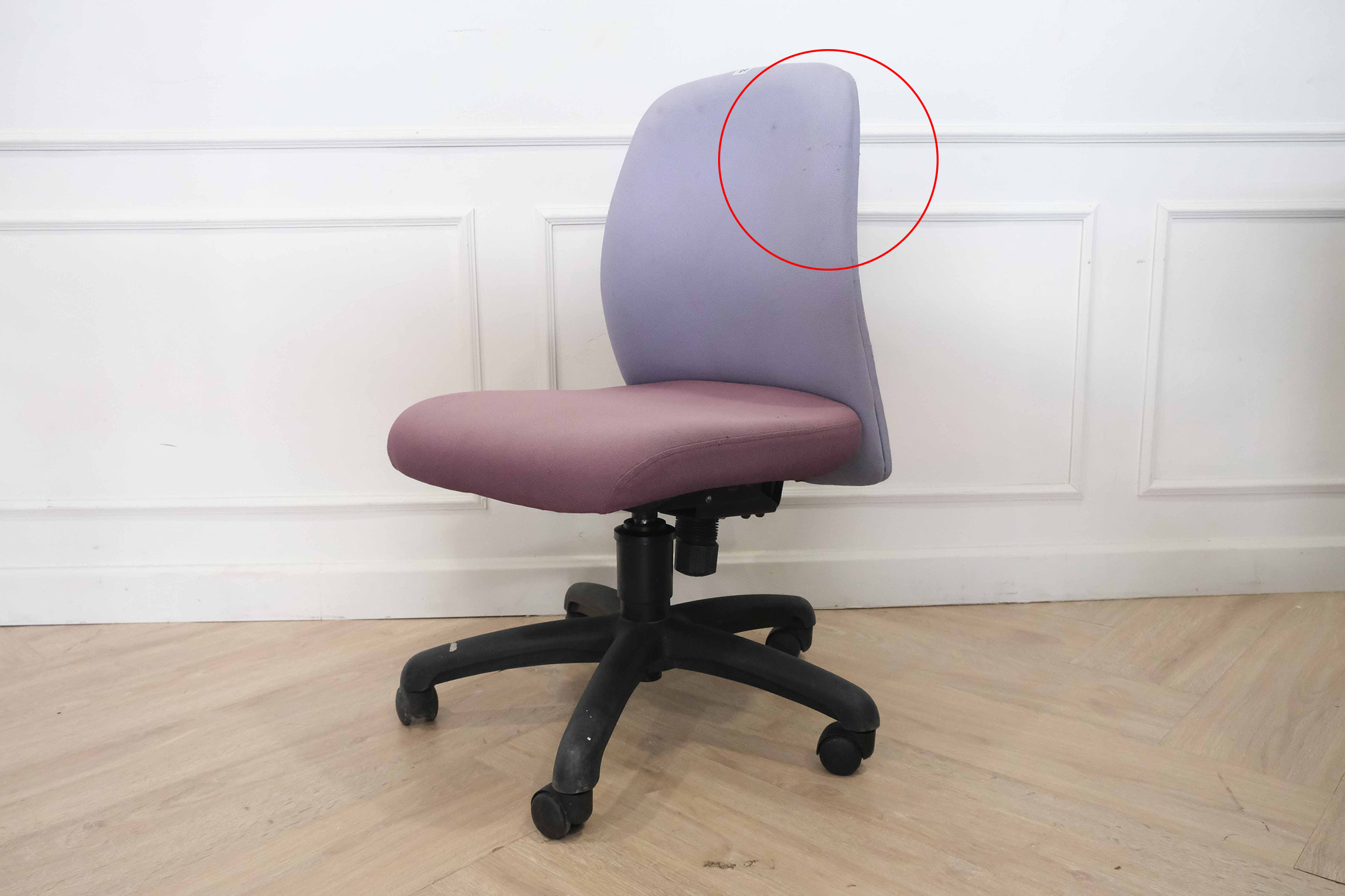 เก้าอี้สำนักงาน เบาะผ้า rockworth สีม่วง (1)