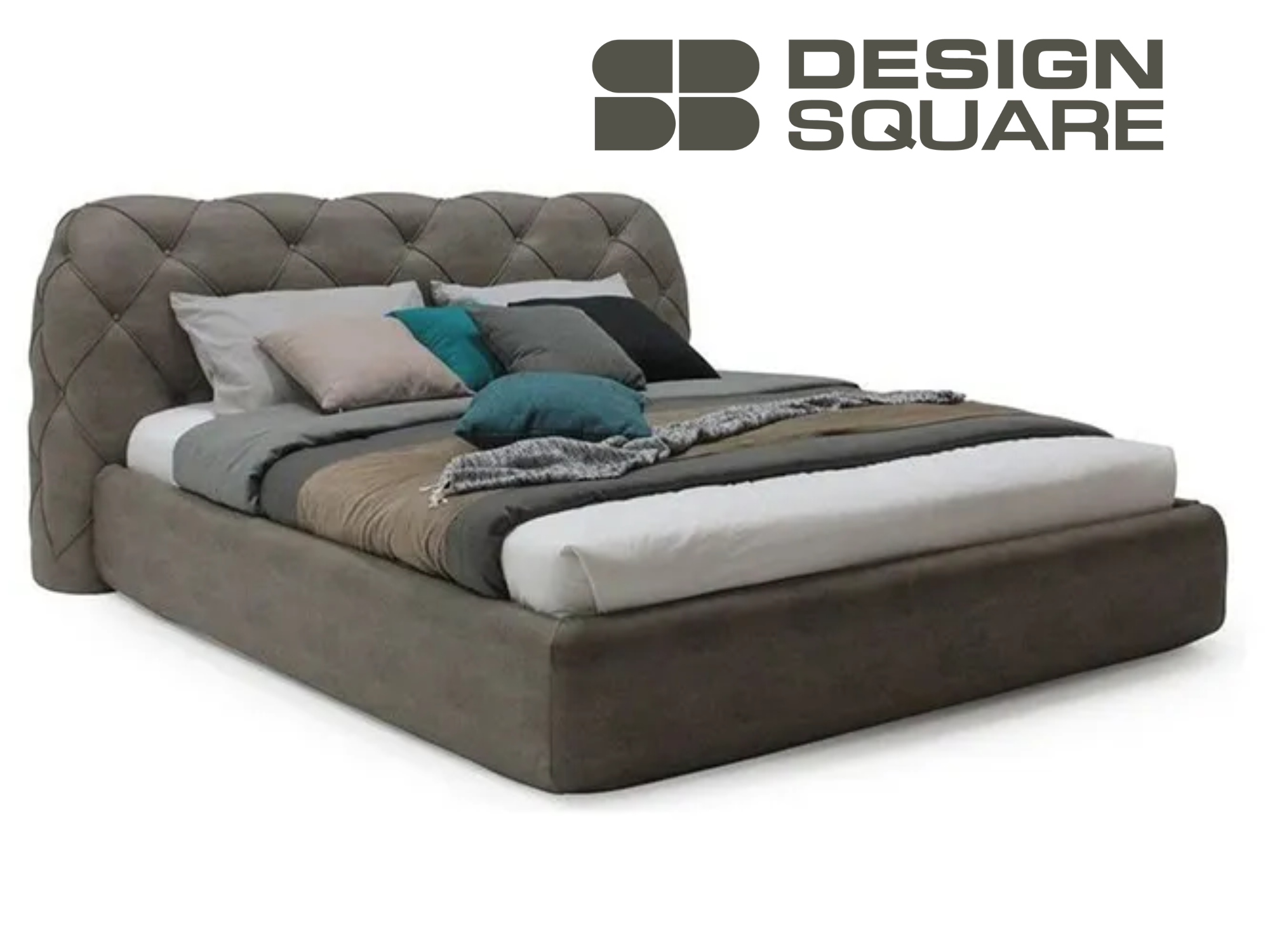 เตียงนอนสั่งผลิต 6 ฟุต รุ่น Deniel สีเทาเข้ม แบรนด์ S.B.FURNITURE **สินค้าใหม่แกะกล่อง ไม่ผ่านการใช้งาน** (1)