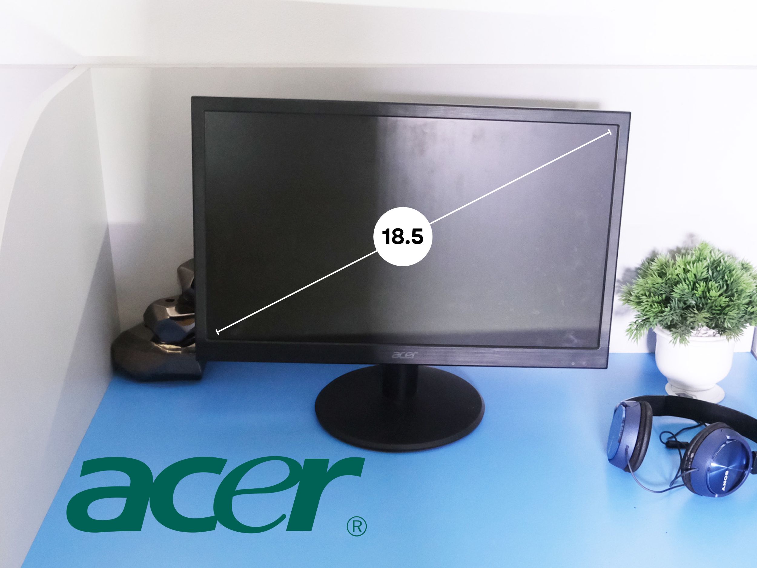 หน้าจอคอมพิวเตอร์ Monitor 18.5'' ACER EB192Qb ใช้งานได้ปกติ (1)