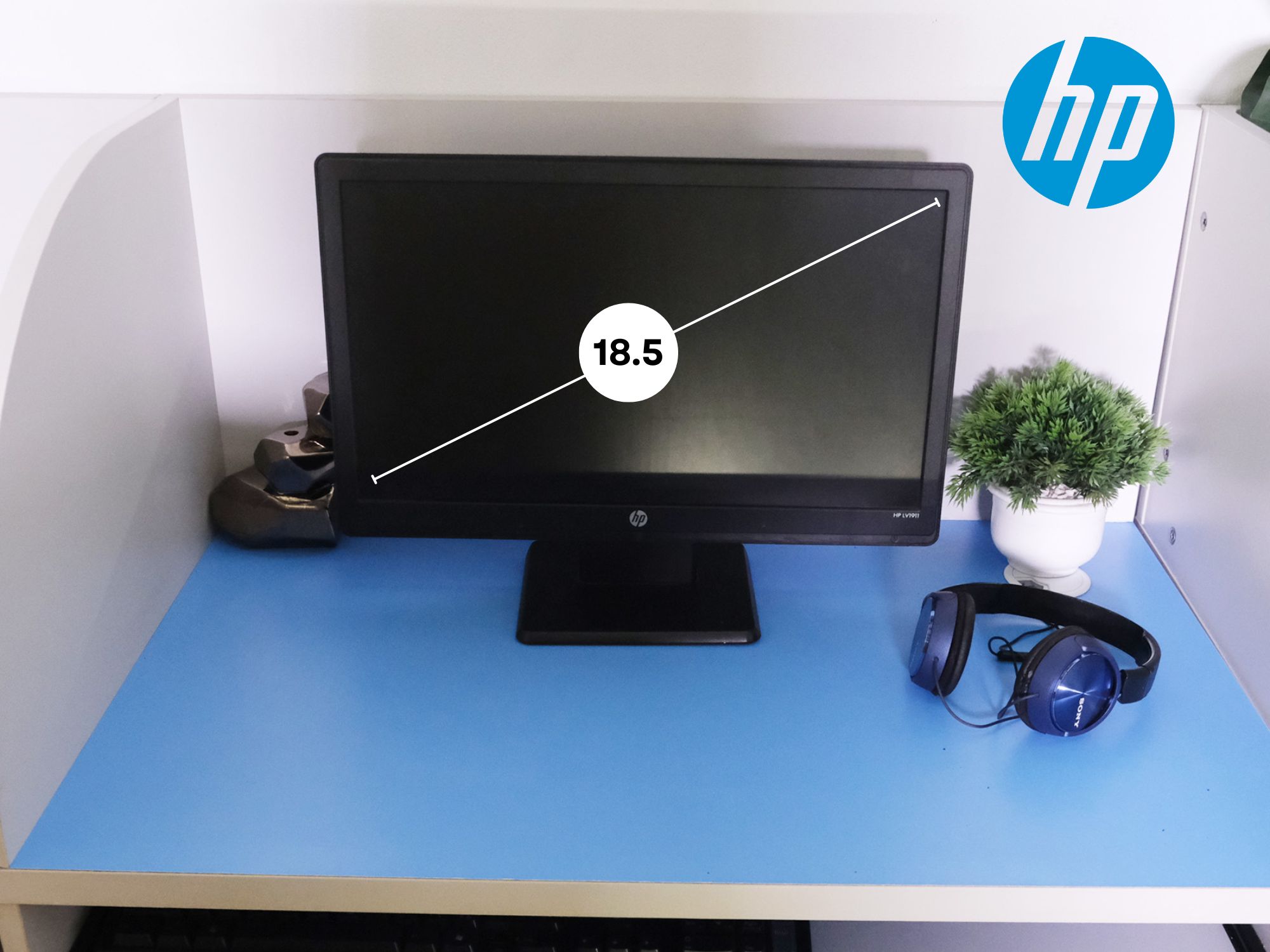 หน้าจอคอมพิวเอร์   LCD แบ็คไลท์ LED HP LV1911 ขนาด 18.5 นิ้ว ใช้งานได้ปกติ (1)