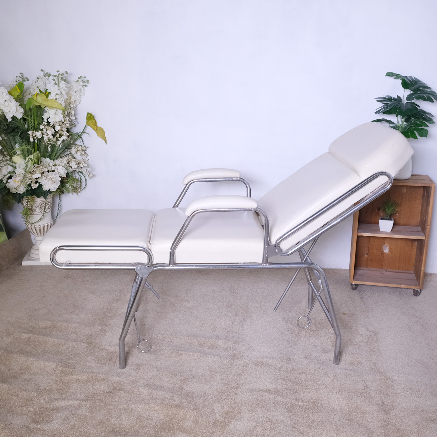 เตียงนวดพับโครงเหล็ก เตียงสักคิ้ว เตียงนวดสปา เตียงเสริมสวยลดราคา (4)