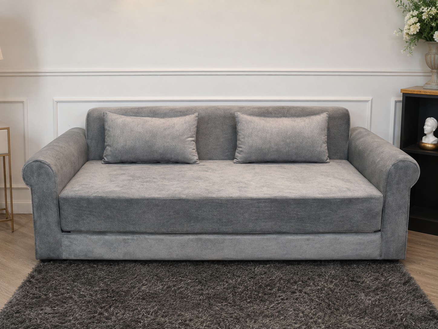 Velvet Sofa Bed with Adjustable Backrest (Brand New)_KQ72295OXW_0SS41HE6XA
