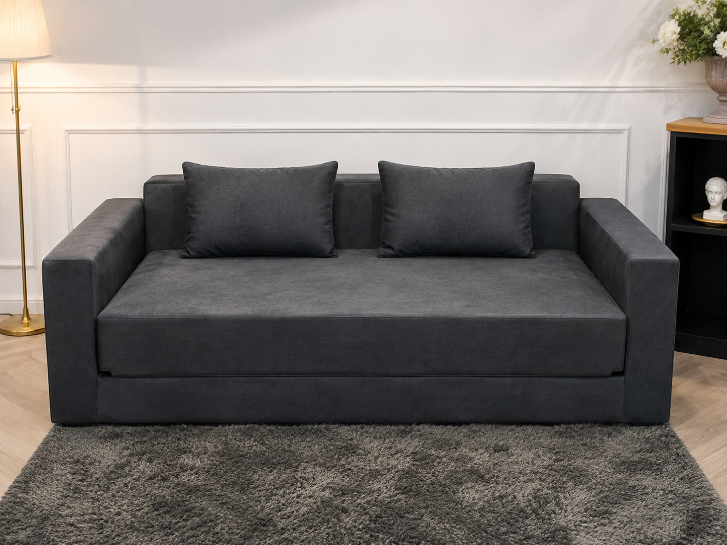 Velvet Sofa Bed with Adjustable Backrest (Brand New)_KQ72295OXW_L8UU5VM7EP_FTHHK37CBR_2NVFQ4UF4V