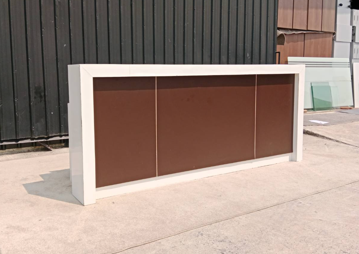 เคาน์เตอร์ไม้ 3 ลิ้นชัก สีขาว น้ำตาล  (1)