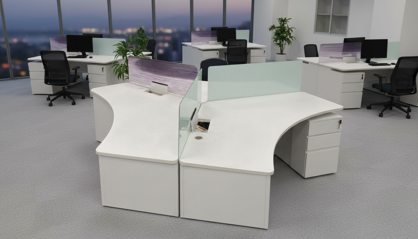 โต๊ะทำงานกลุ่ม + รางปลั๊กไฟ พร้อมพาที่ชั่น (6)