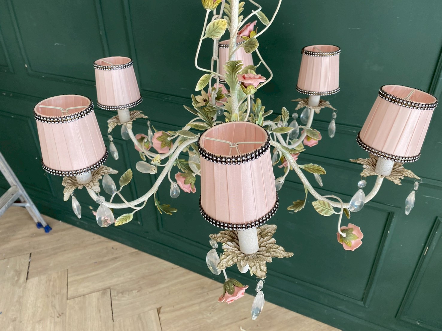 Pink Rose Chandelier