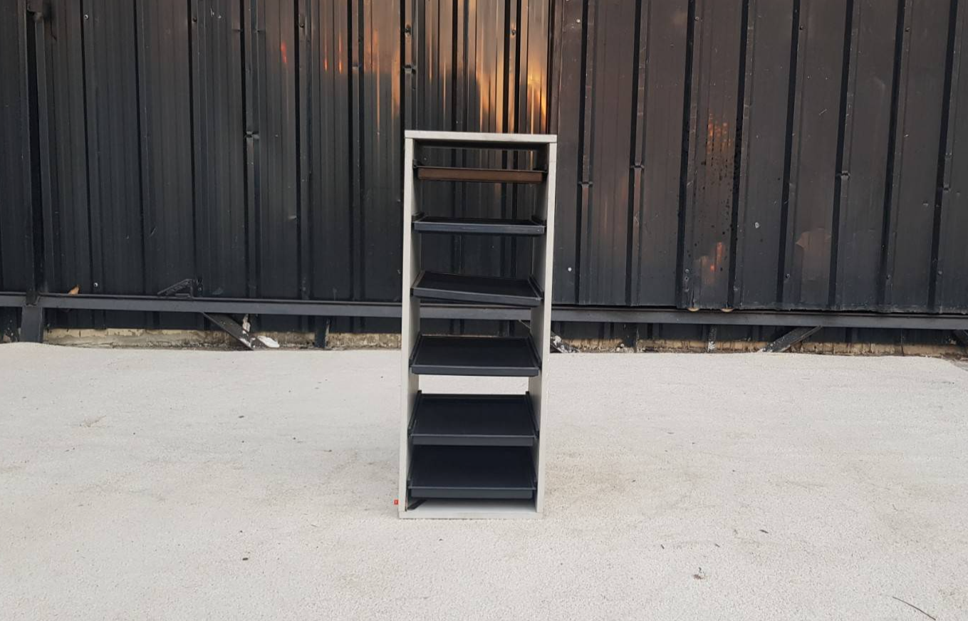 六层置物架，带托盘，白色