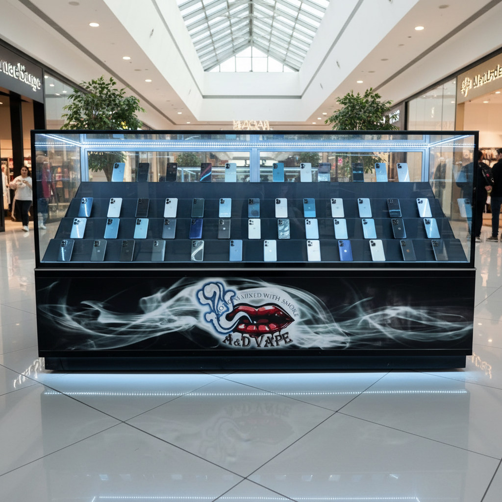 Jewelry cabinet, glass display cabinet, phone display cabinet, sliding glass door, black