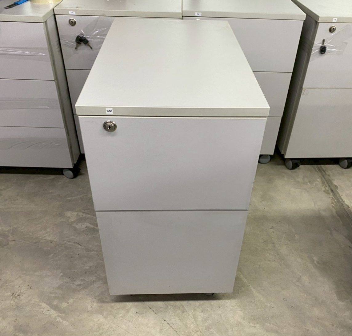 ตู้โมบาย 2 ลิ้นชัก ล้อเลื่อน สีเทา (5)