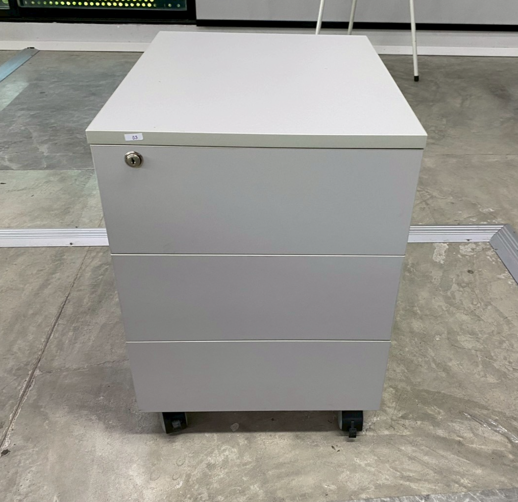 ตู้โมบาย 3 ลิ้นชัก ล้อเลื่อน สีเทา (2)