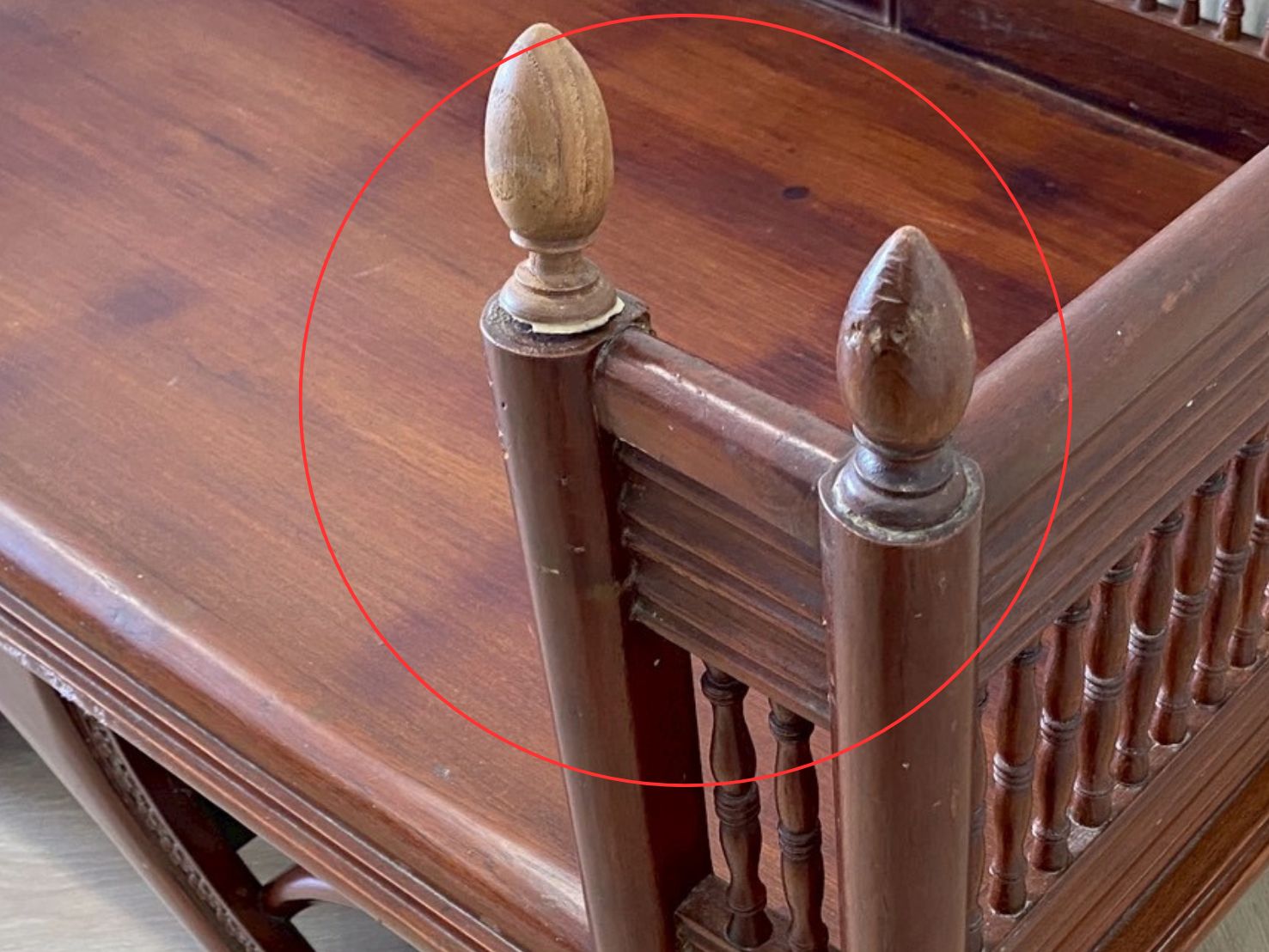 เก้าอี้อานช้างไม้ แกะสลัก กว้าง 140 cm (2)