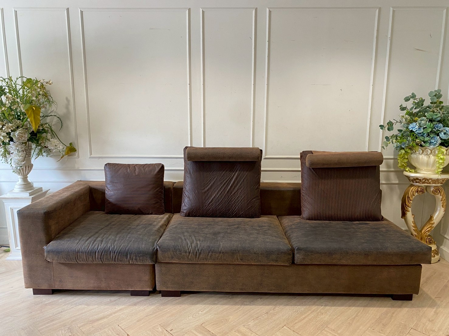 โซฟา 3 ที่นั่ง เบาะหนัง ยี่ห้อ SB Furniture  (1)