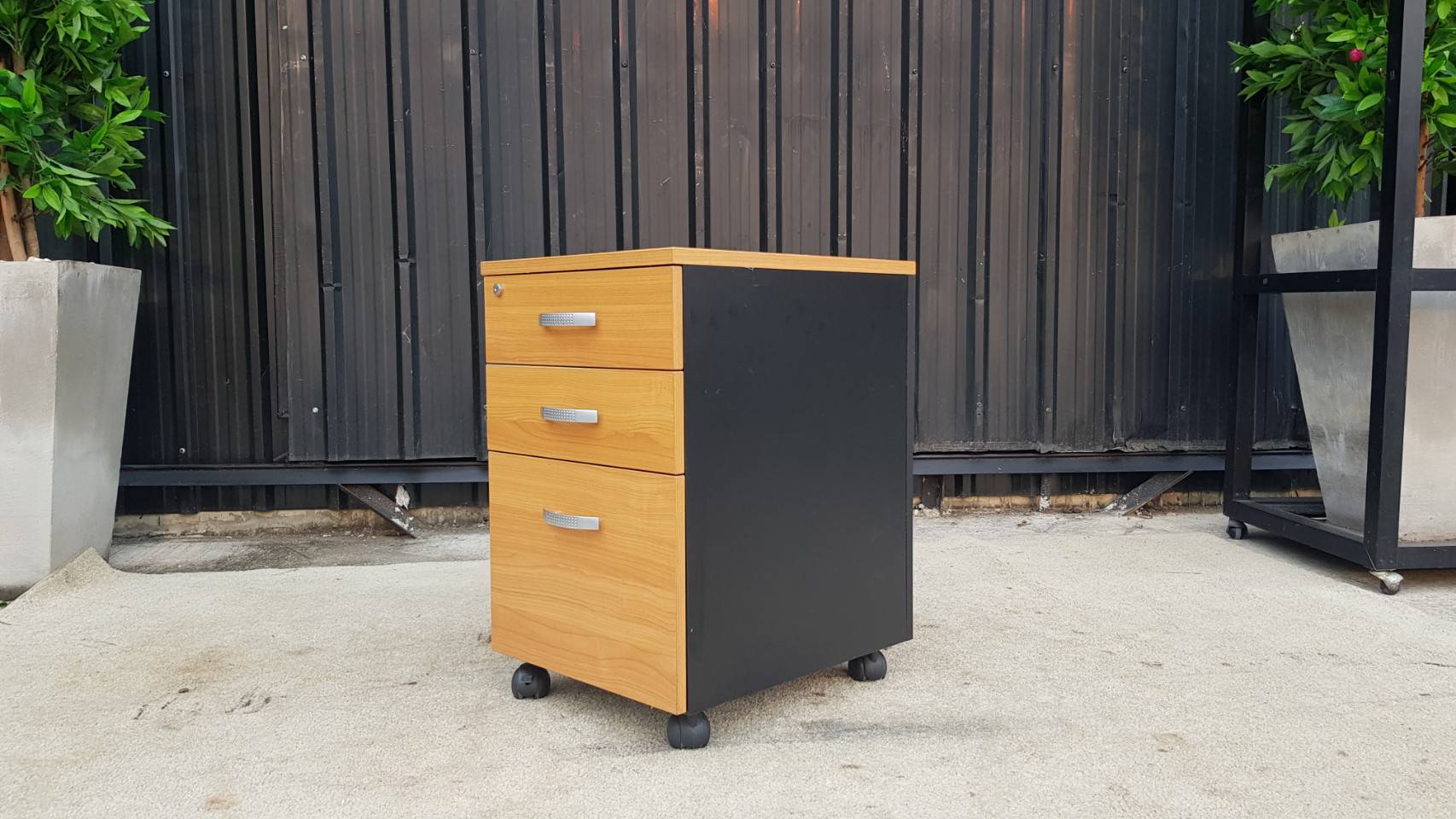 ตู้โมบาย 3 ลิ้นชัก สีน้ำตาล (1)