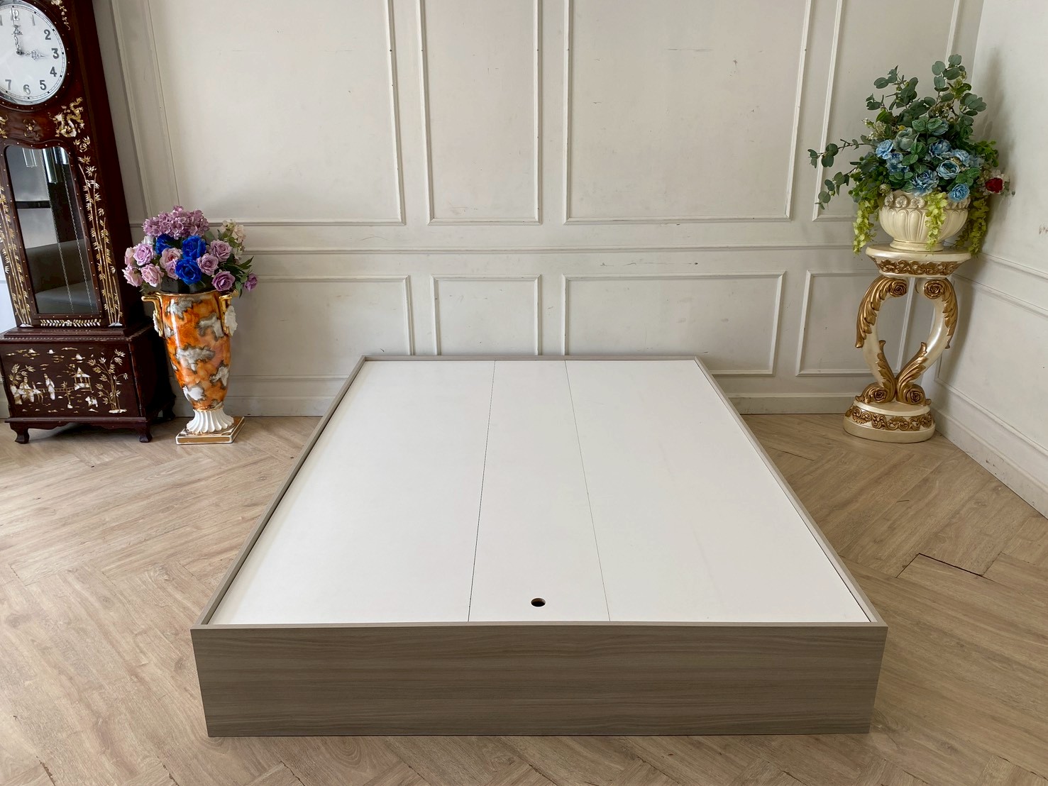 5英尺木床，灰色