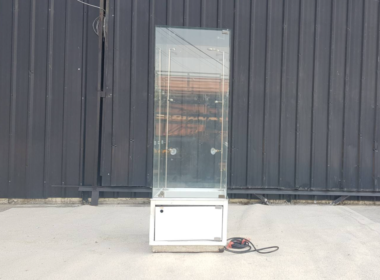 ตู้โชว์กระจก ตู้จิวเวลรี่ ตู้โชว์สินค้า ทรงสูง สีขาว (1)