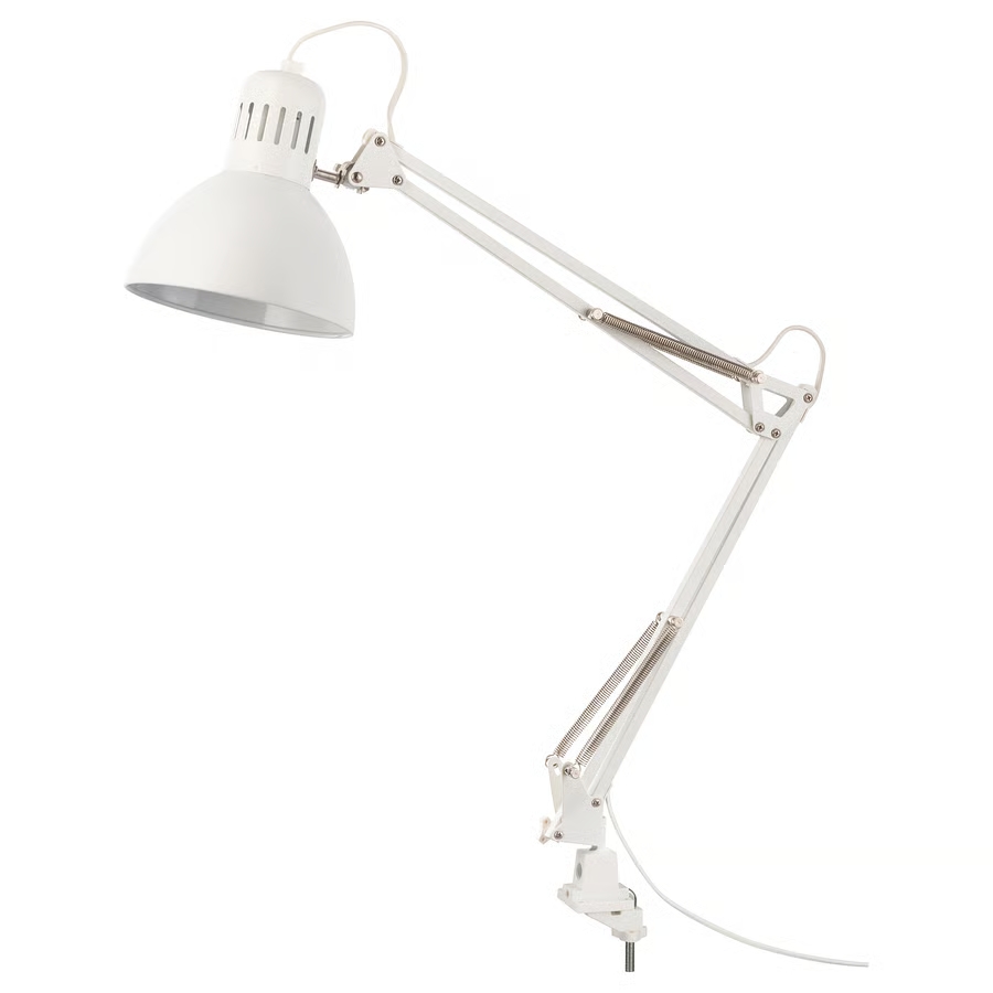 โคมไฟติดโต๊ะทำงาน แบบหนีบ สีขาว ยี่ห้อ IKEA (1)