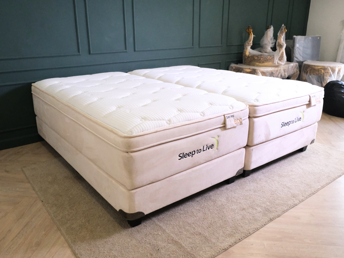 ที่นอนพร้อมฐาน 6 ฟุต หนา14นิ้ว สีขาว ยี่ห้อ Sleep to Live(1)