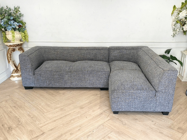 โซฟาแอล 3 ที่นั่ง เบาะผ้า สีเทา ยี่ห้อ SB FURNITURE (1)