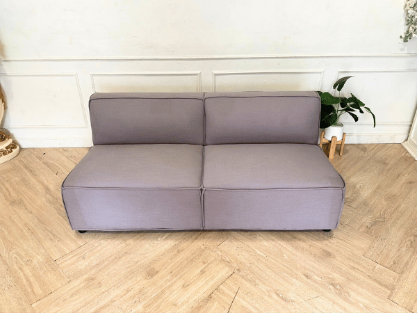 โซฟา 2 ที่นั่ง เบาะผ้า สีเทา *สินค้าใหม่ยังไม่ผ่านการใช้งาน (1)