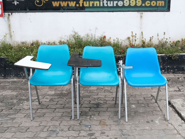 เก้าอี้เลคเชอร์สีฟ้า ขาสีเทา (1)