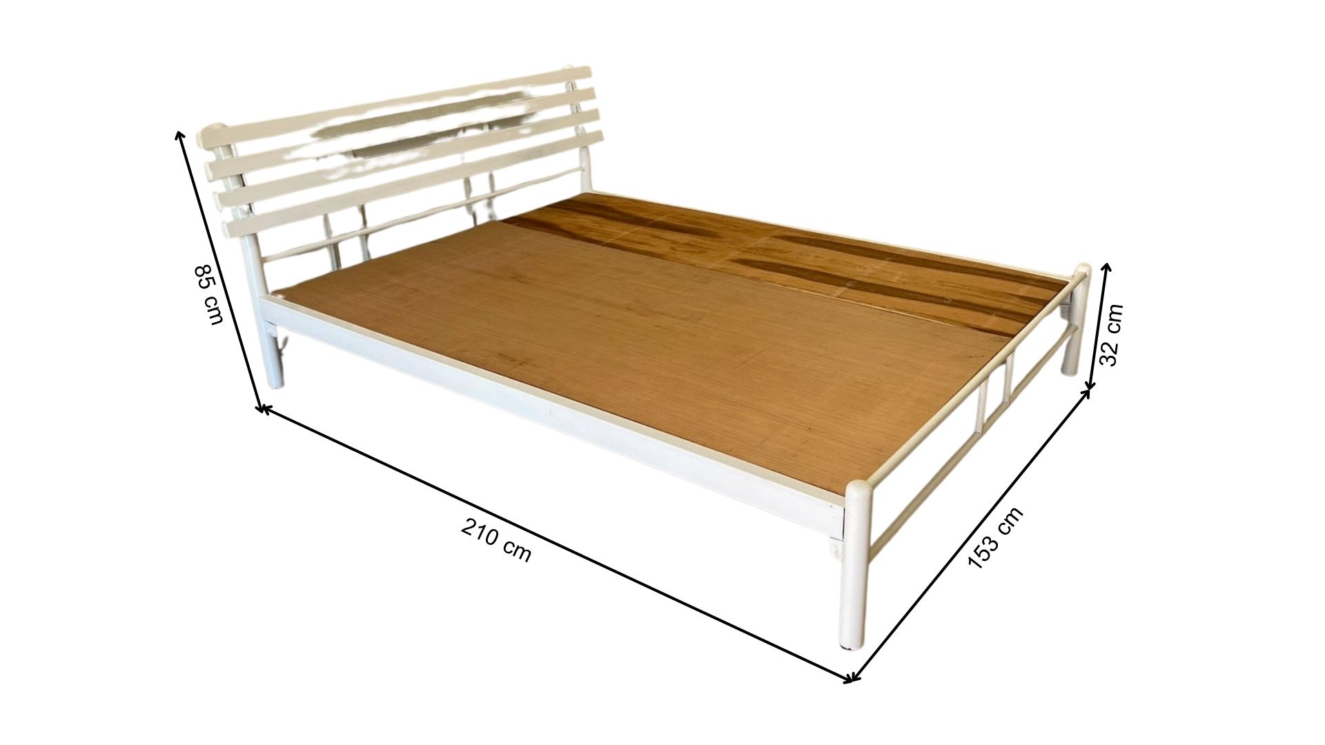 เตียงเหล็ก 5 ฟุต สีขาว ที่นอน 5 ฟุต ยี่ห้อ healthy sleep หนา 9 นิ้ว (1)