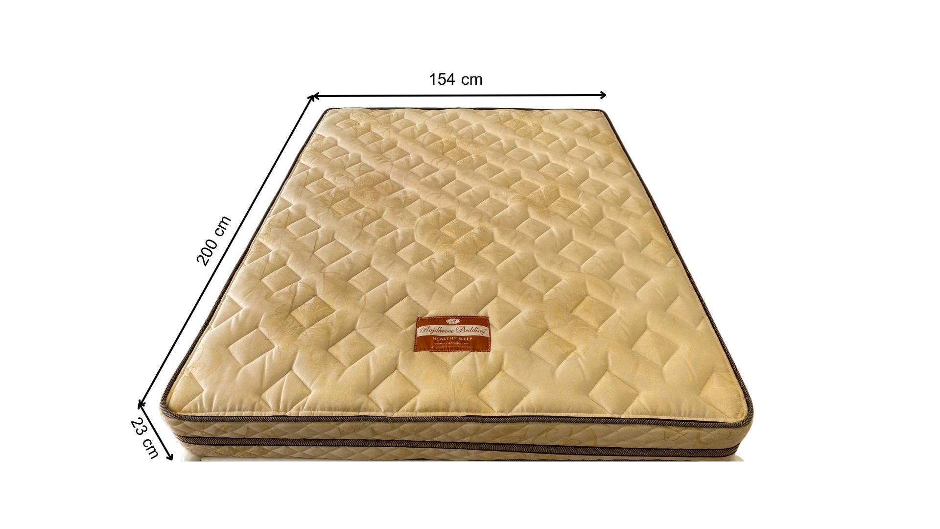 เตียงเหล็ก 5 ฟุต สีขาว ที่นอน 5 ฟุต ยี่ห้อ healthy sleep หนา 9 นิ้ว (1)