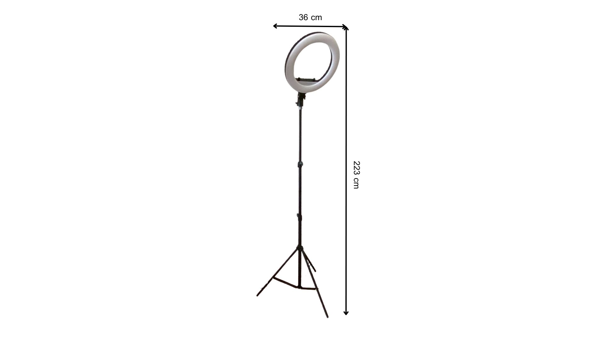 ไฟวงเเหวน LED Soft Ring Light 90-265 วัตต์ ขาเหล็ก สีดำ  (4)