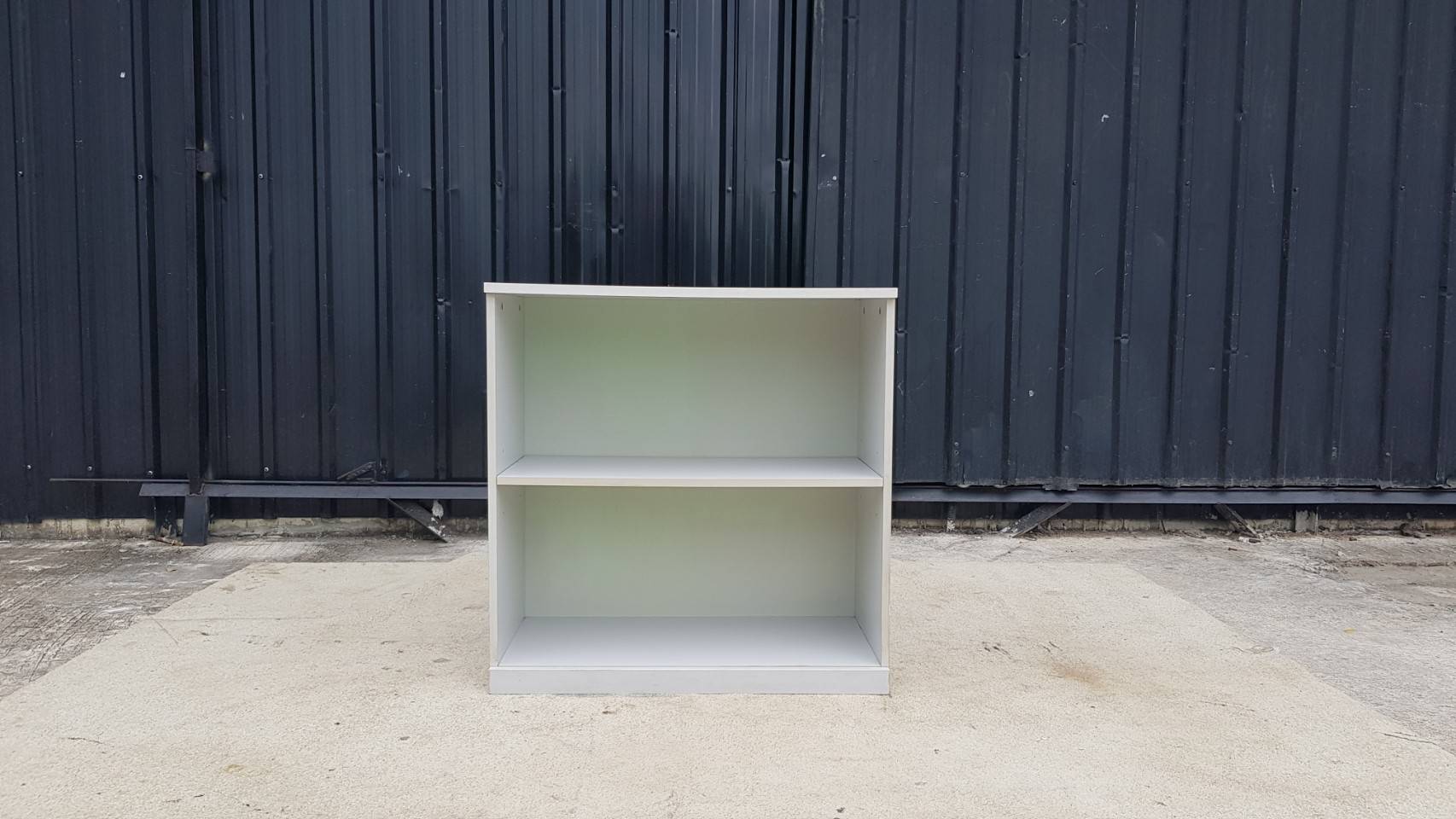 ชั้นวาง 2 ช่อง โครงไม้ MDF สีเทา (1)