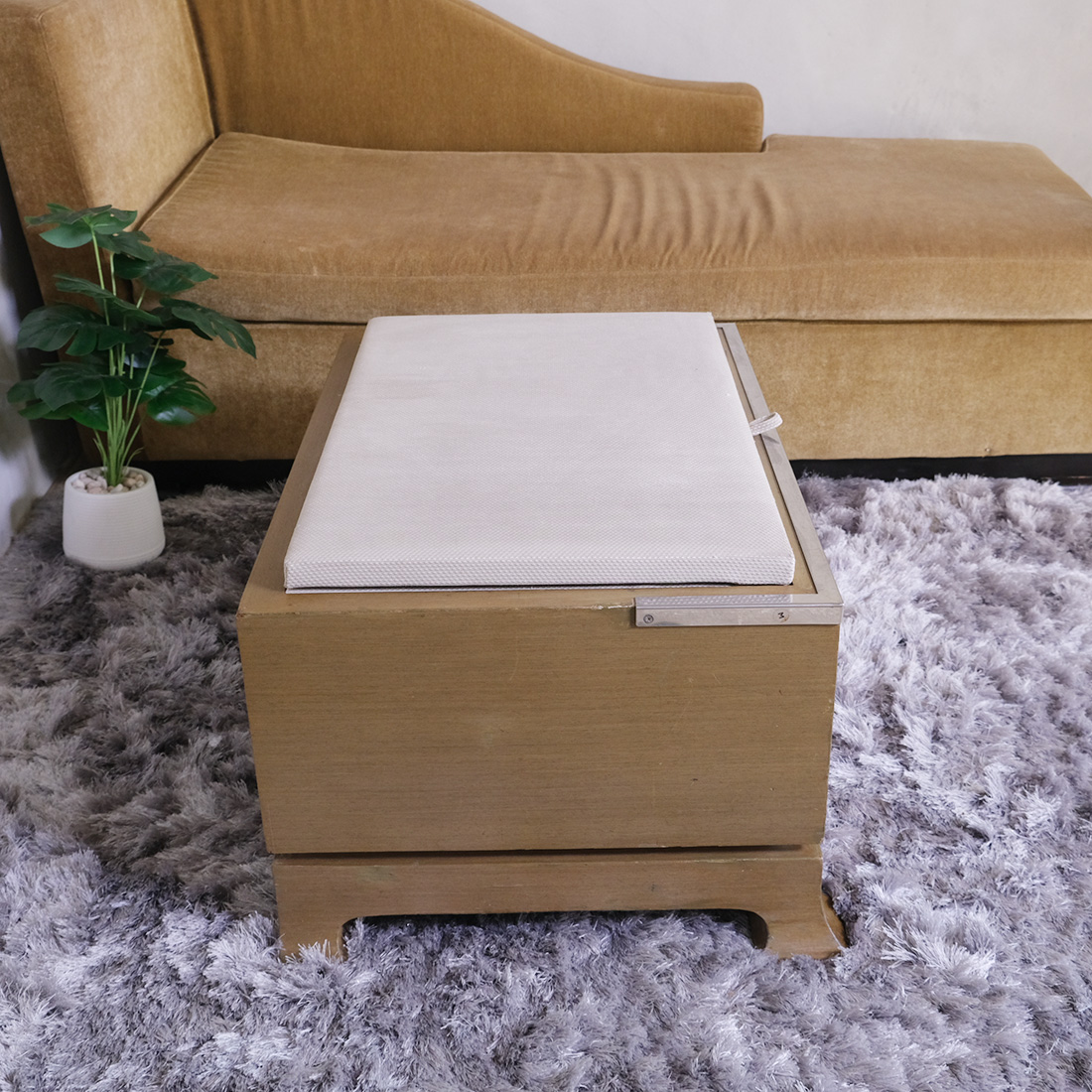 酒店行李架，木质行李柜，2 个抽屉