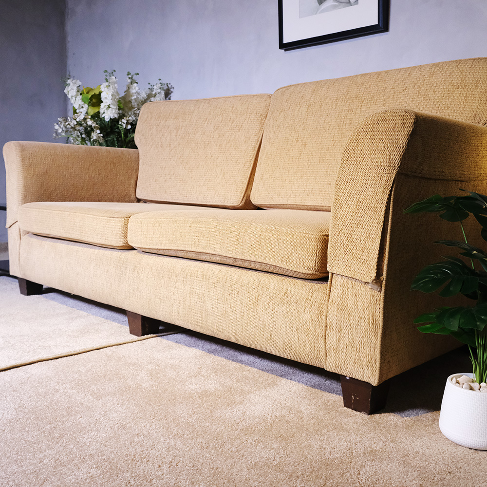 Large 3-seat sofa, fabric cushions