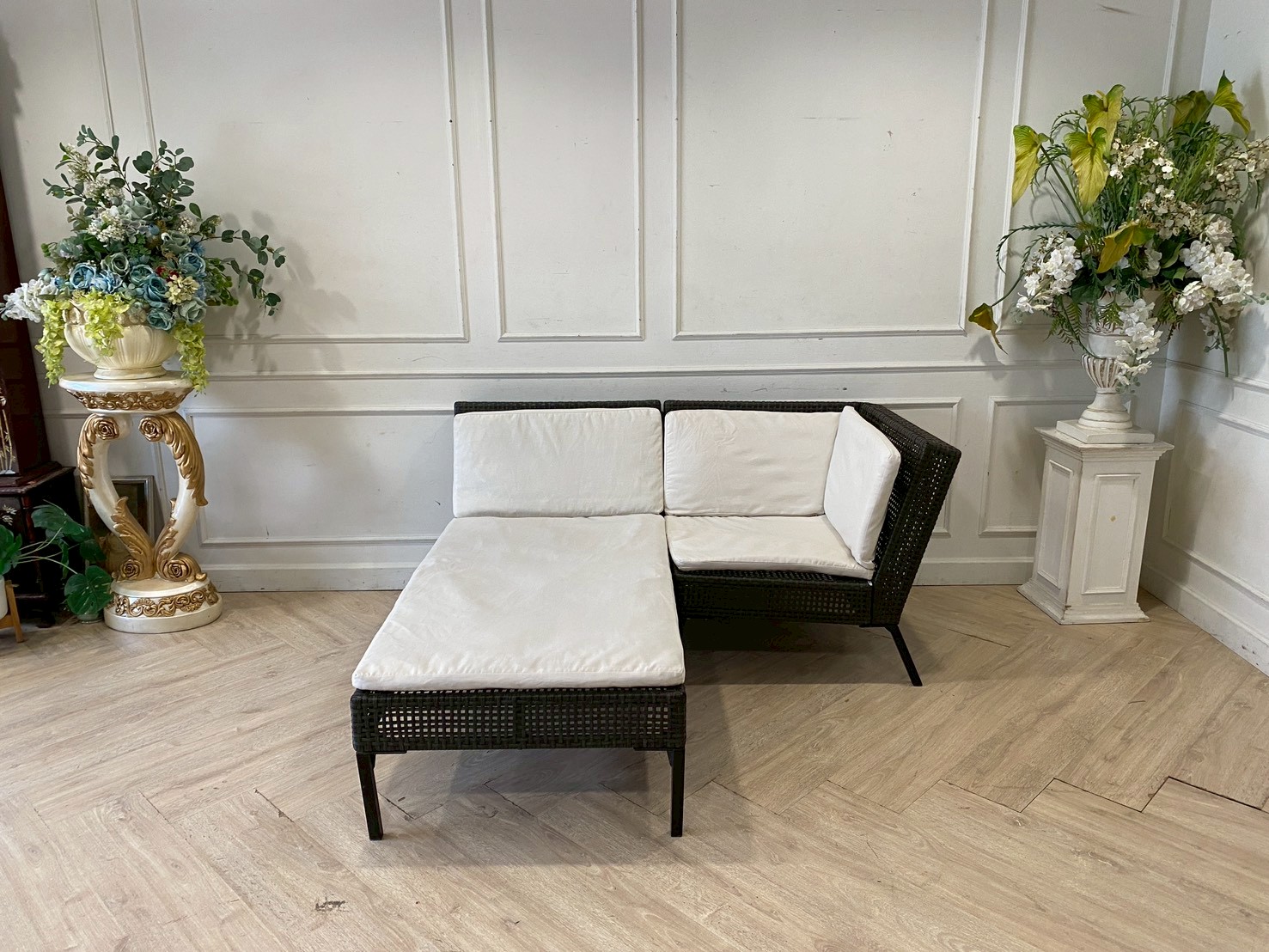 โซฟา AMMERO IKEA เข้ามุมแอล 2 ที่นั่ง เบาะผ้า สีขาว  (1)