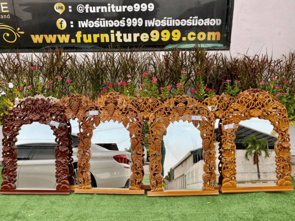 กระจกเงา ไม้สักแกะลาย (22)