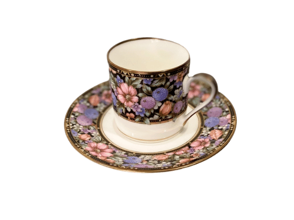 แก้วกาแฟ ลายดอก สไตล์วินเทจ (1)