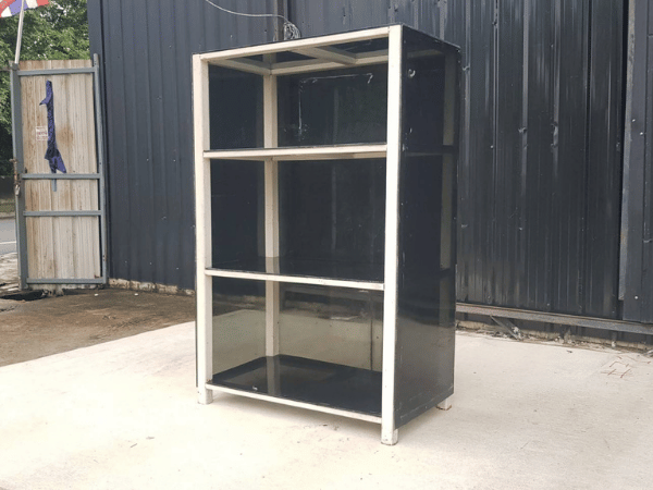 ชั้นวางของ 3 ชั้นวาง โครงเหล็ก สีดำ (1)