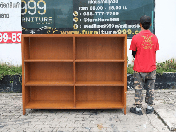 ชั้นเก็บเอกสาร ชั้นวางหนังสือ โครงไม้ 3 ชั้น (ชั้นปรับระดับได้) (1)