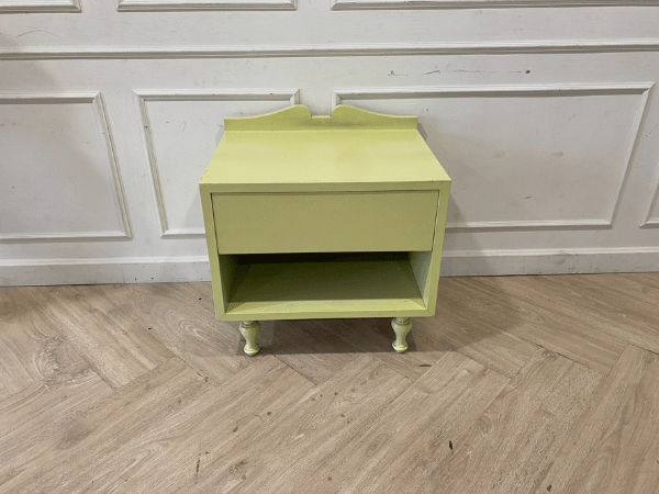 Louis style bedside cabinet, cream-yellow color, 1 drawer bedside cabinet_9SJMOHK222