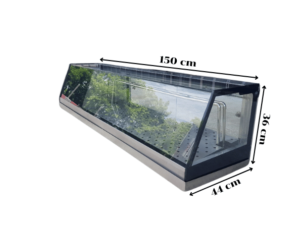 Showcase, glass counter freezer