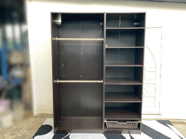 ตู้เสื้อผ้า หน้าโล่ง สีเทา (2)