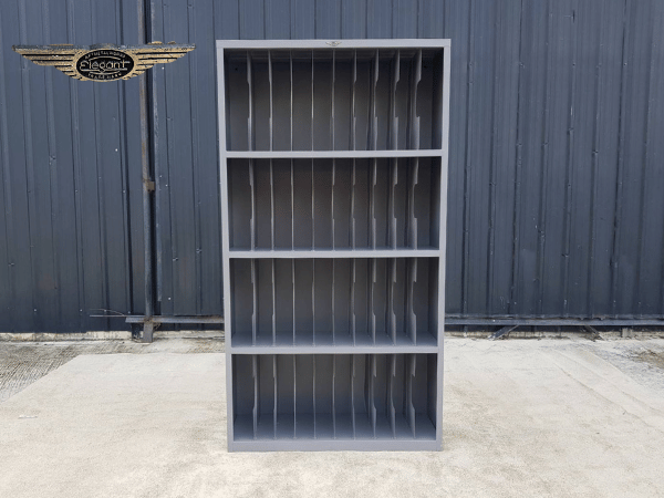 4-layer steel file cabinet, 40 compartments, grey, elegant brand