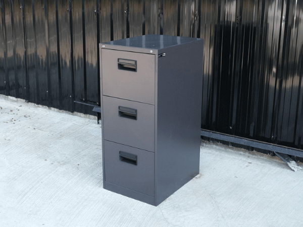 ตู้เหล็กเก็บเอกสาร 3 ลิ้นชัก สีเทา แบรนด์ UB-Haworth (1)