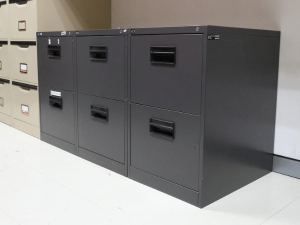 ตู้เหล็กเก็บเอกสาร 2 ลิ้นชัก สีเทา แบรนด์ UB-Haworth *ไม่มีกุญแจ (11)