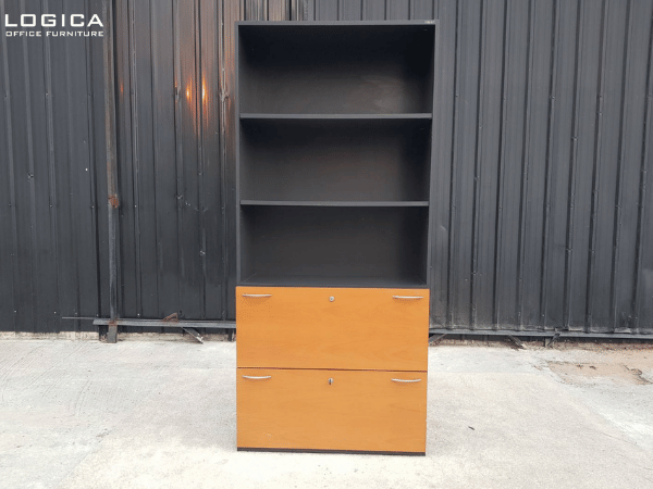 ตู้เอกสาร ทรงสูง 2 ลิ้นชัก โครงไม้ ยี่ห้อ Logica (1)