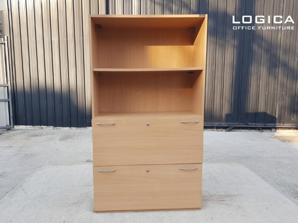 ตู้เอกสาร ทรงสูง 2 ลิ้นชัก โครงไม้ ยี่ห้อ Logica (1)
