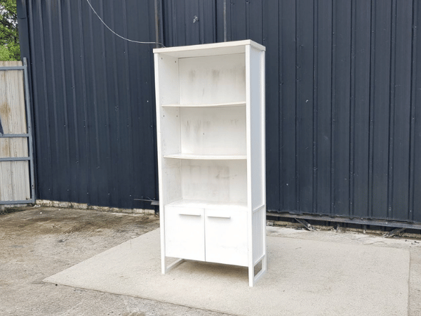 ตู้เอกสารไม้ 3 ชั้นวาง 2 บานเปิด สีขาว (1)