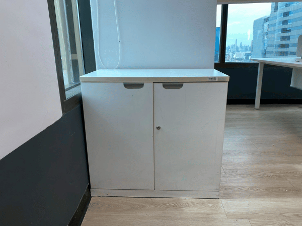 ตู้เอกสาร 2 บานเปิด โครงไม้ สีเทา ยี่ห้อ Practika (5)