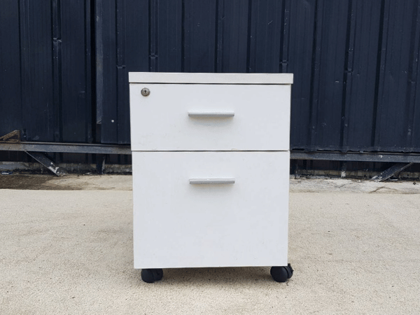 ตู้โมบายไม้ 2 ลิ้นชัก สีขาว (4)