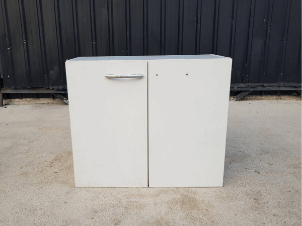 ตู้เอกสาร 2 บานเปิด โครงไม้ สีขาว (1)